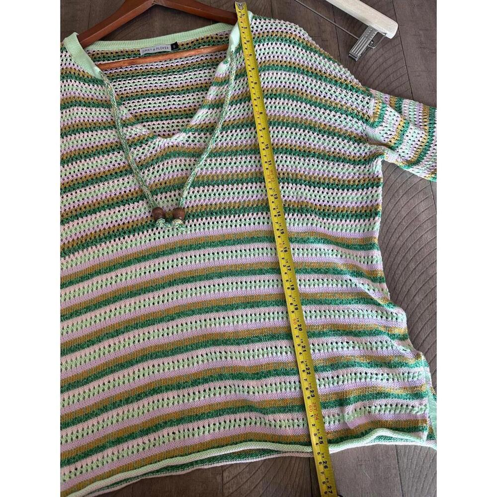 Zaket & Plover Loose Knit Long Sleeve Pullover Multicolor Striped Women’s Small - Picture 10 of 12